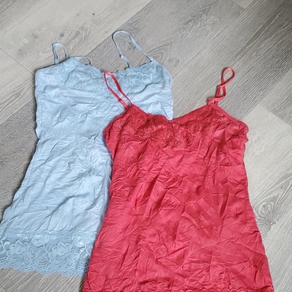 Maurices Crinkle Lace Camis (2)